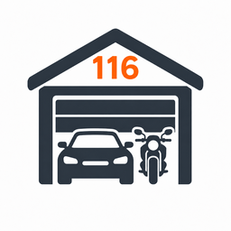 Garage für Auto, Motorrad und Fahrrad